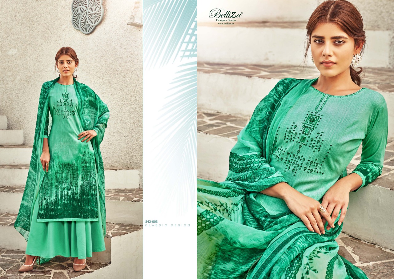 beliza designer studio heeriye cotton elegant look salwar suit catalog