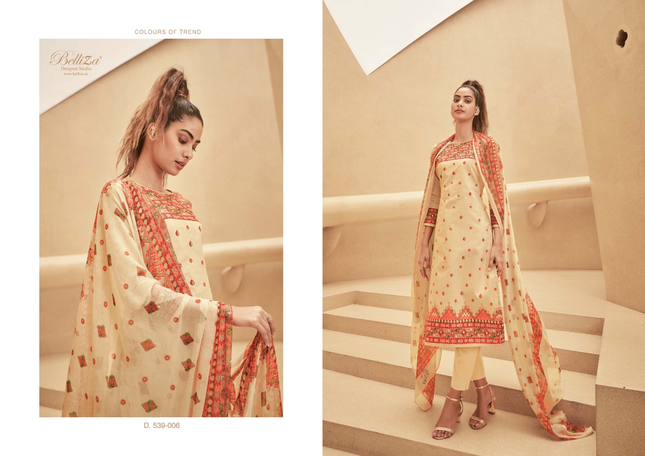 belliza designer studio falguni cotton attrective printed  salwar suit catalog