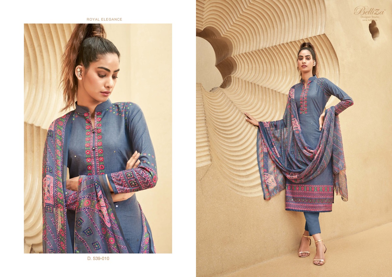 belliza designer studio falguni cotton attrective printed  salwar suit catalog