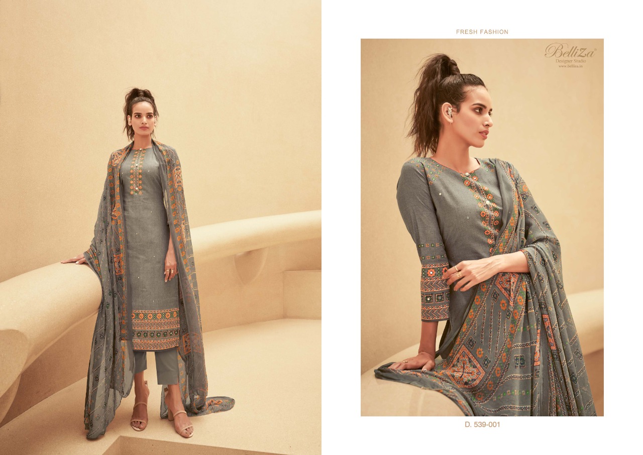 belliza designer studio falguni cotton attrective printed  salwar suit catalog