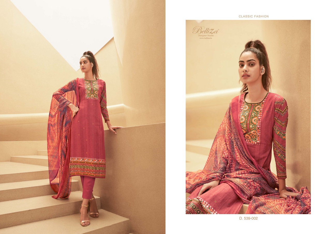 belliza designer studio falguni cotton attrective printed  salwar suit catalog