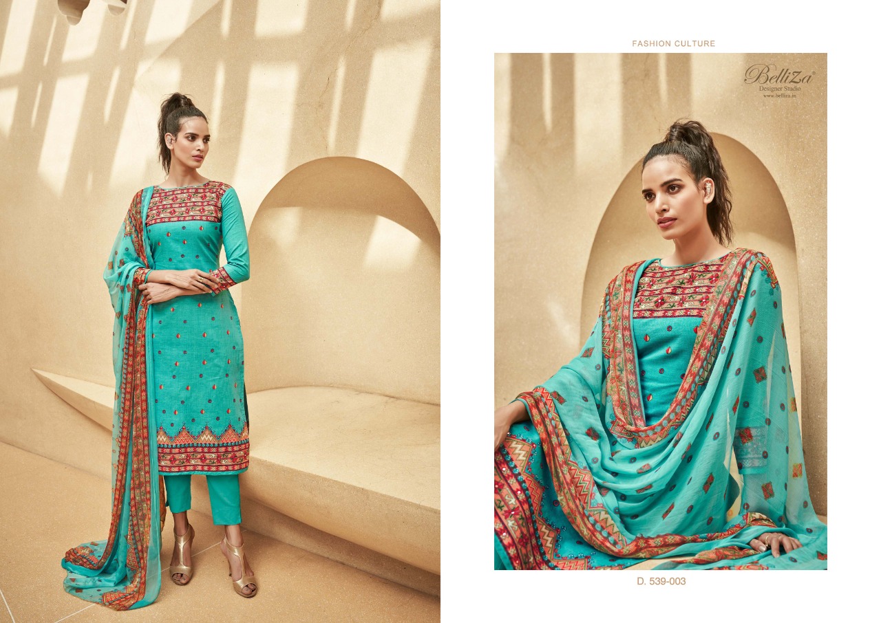 belliza designer studio falguni cotton attrective printed  salwar suit catalog