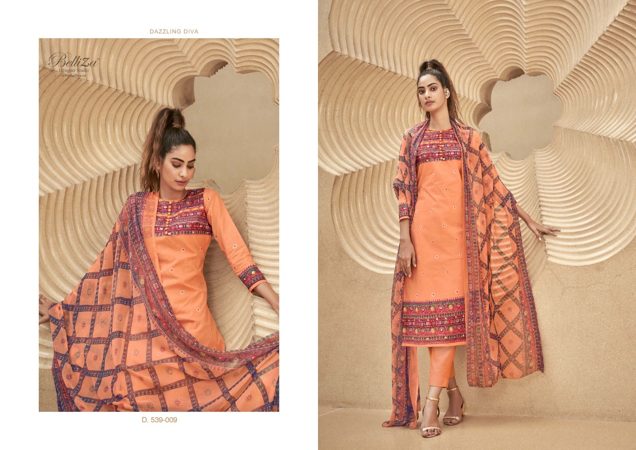 belliza designer studio falguni cotton attrective printed  salwar suit catalog