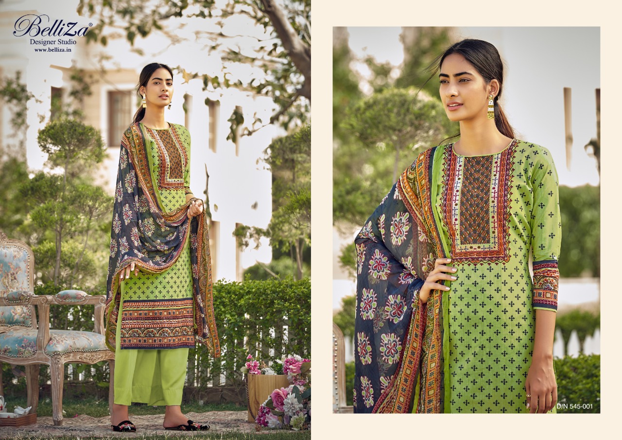 belliza designer studio melisa cotton attrective print salwar suit catalog