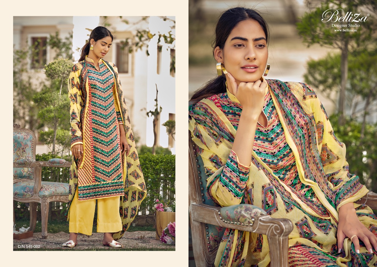 belliza designer studio melisa cotton attrective print salwar suit catalog