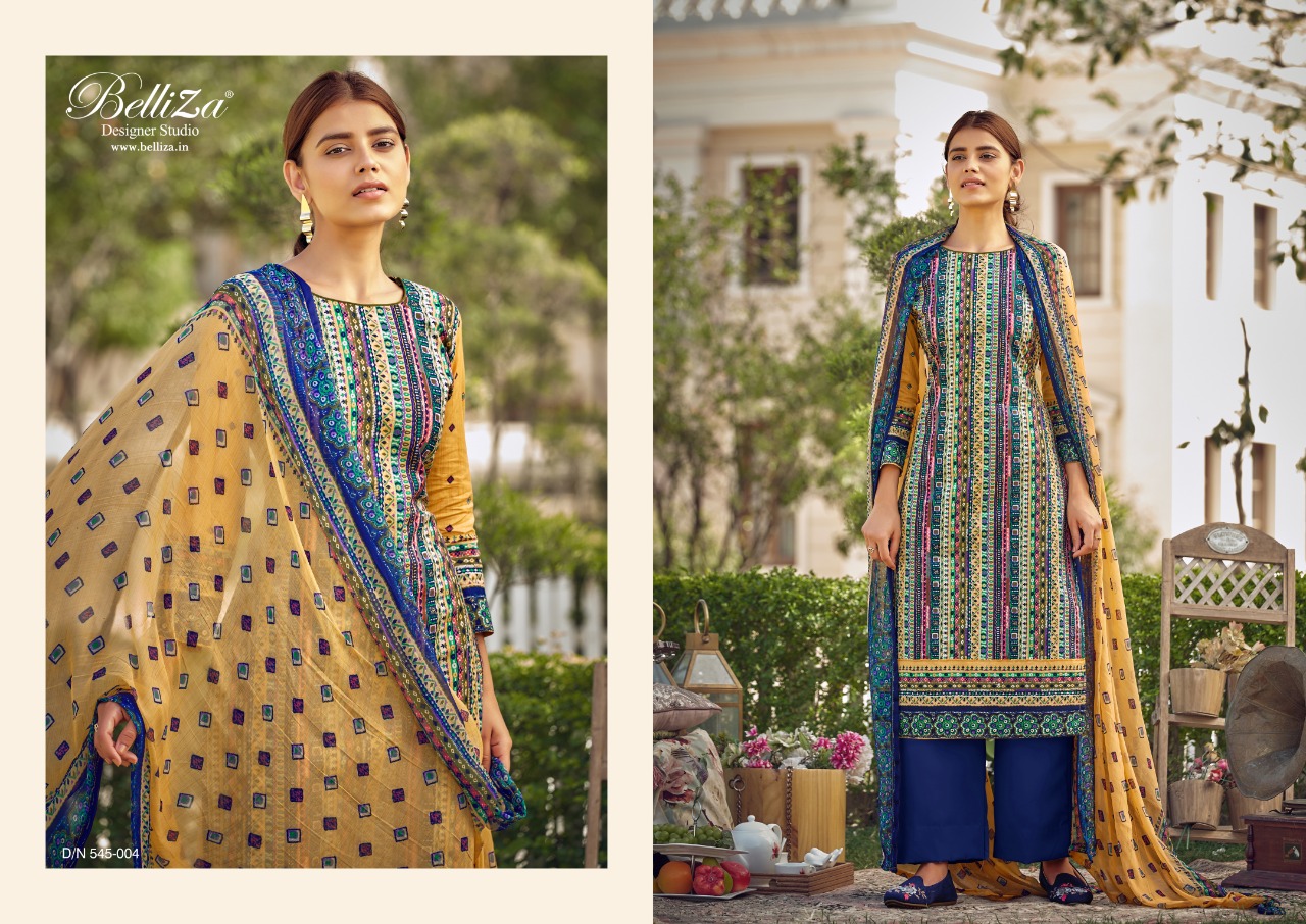 belliza designer studio melisa cotton attrective print salwar suit catalog