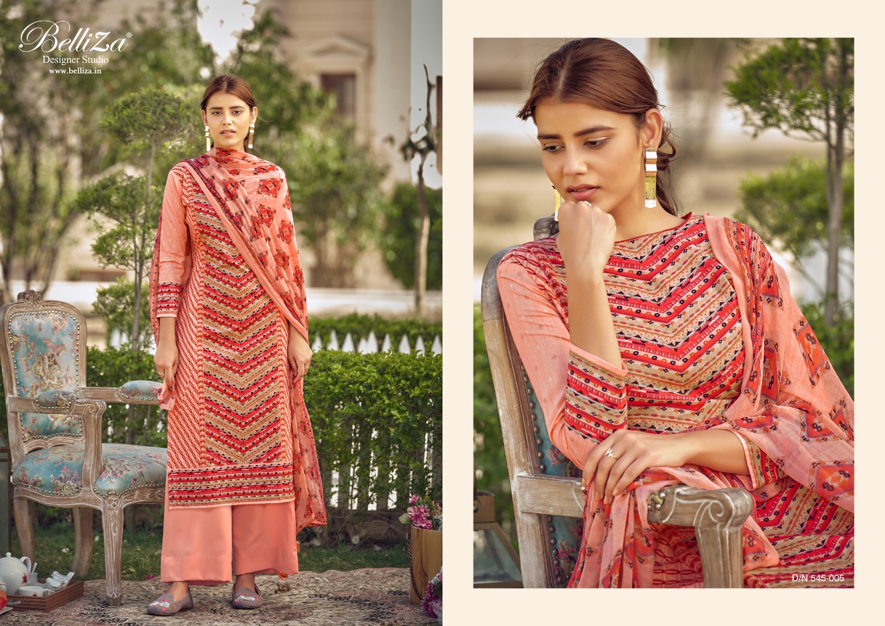 belliza designer studio melisa cotton attrective print salwar suit catalog