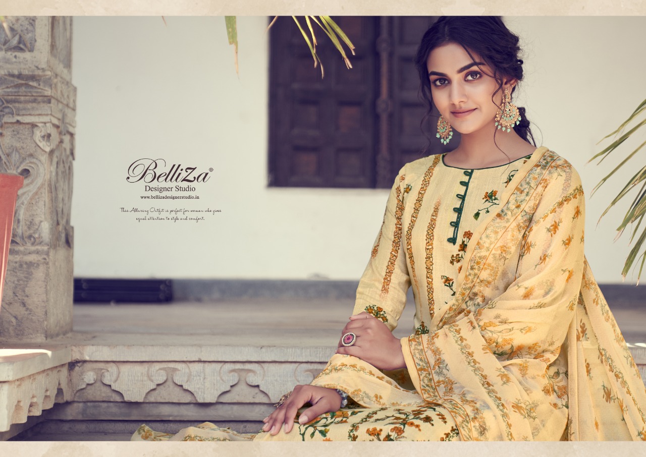 belliza designer studio nazia cotton attrective print and colour salwar suit catalog