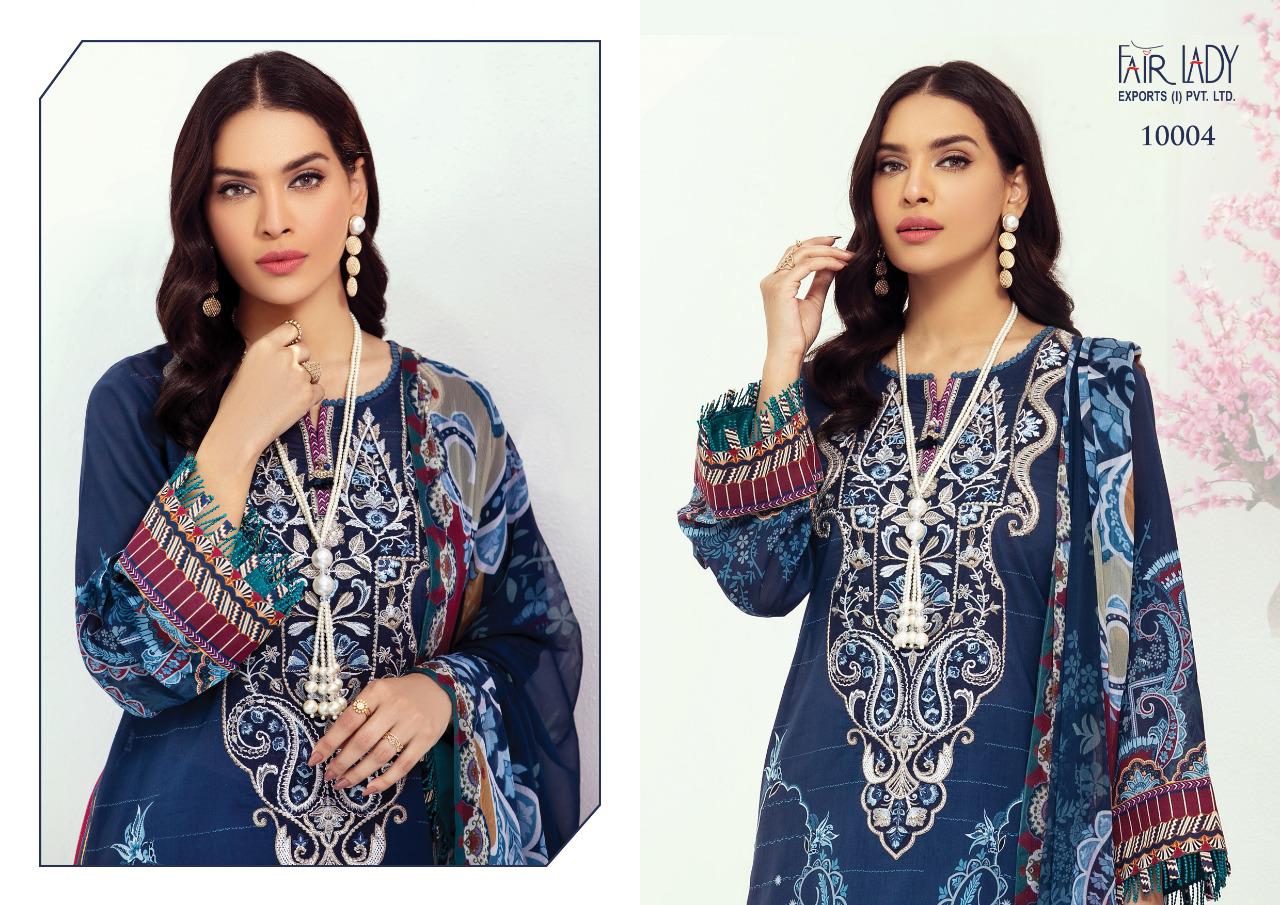 fair lady baroque farasha satin catchy look salwar suit with chiffon dupatta catalog