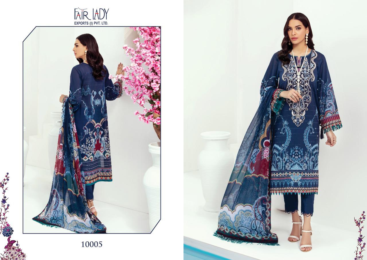 fair lady baroque farasha satin catchy look salwar suit with chiffon dupatta catalog