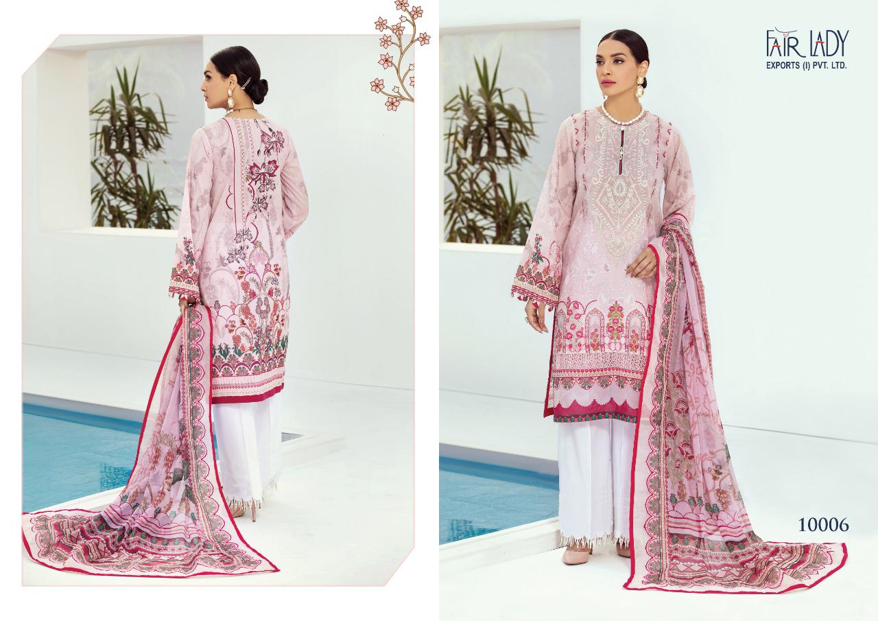 fair lady baroque farasha satin catchy look salwar suit with chiffon dupatta catalog