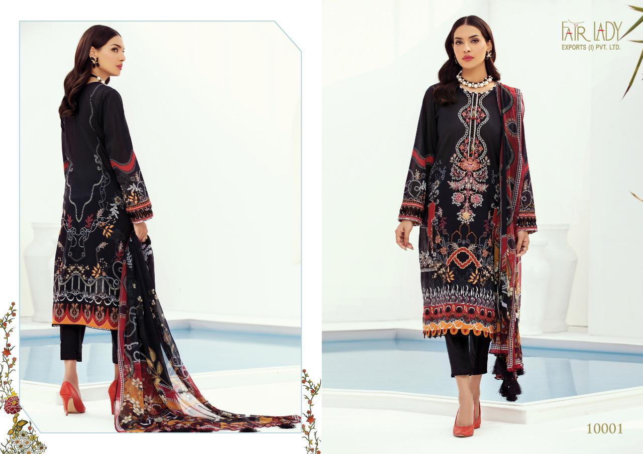 fair lady baroque farasha satin catchy look salwar suit with chiffon dupatta catalog