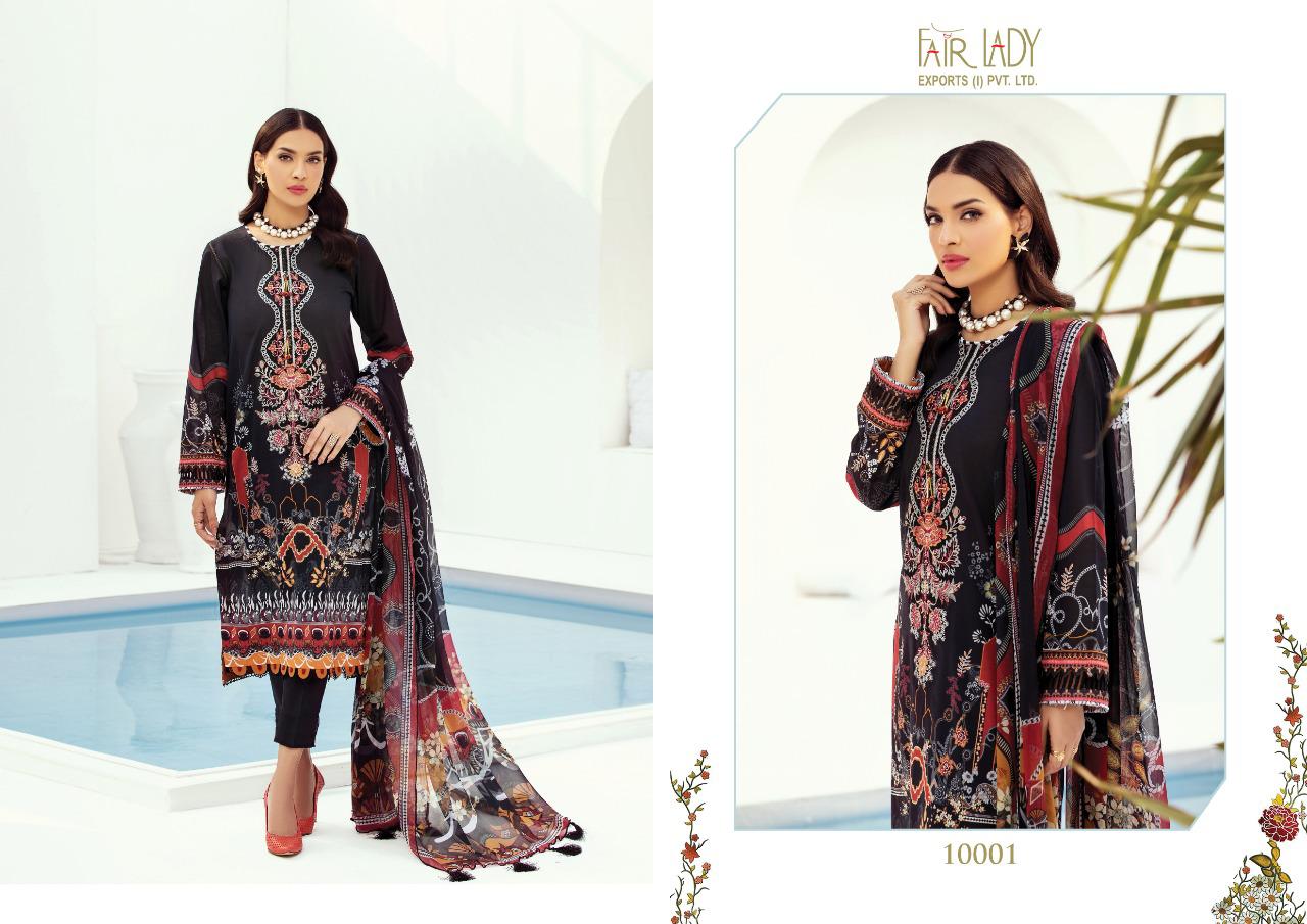 fair lady baroque farasha satin catchy look salwar suit with chiffon dupatta catalog