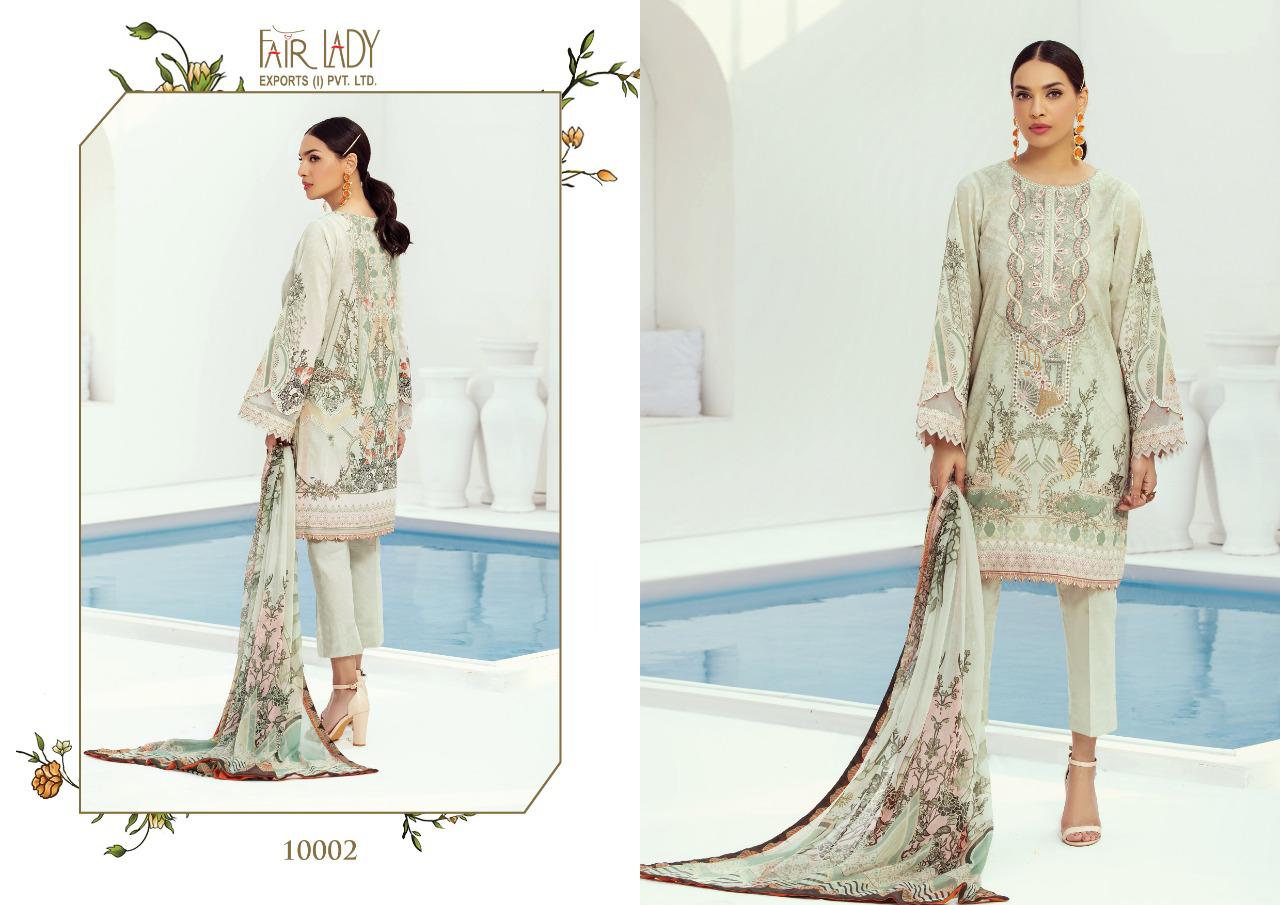 fair lady baroque farasha satin catchy look salwar suit with chiffon dupatta catalog