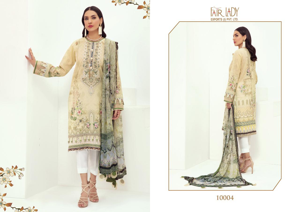 fair lady baroque farasha satin catchy look salwar suit with chiffon dupatta catalog