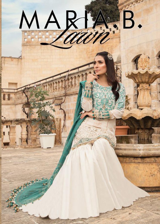 fair lady maria b m prints vol 2 shatin catchy look  salwar suit with chiffon dupatta catalog