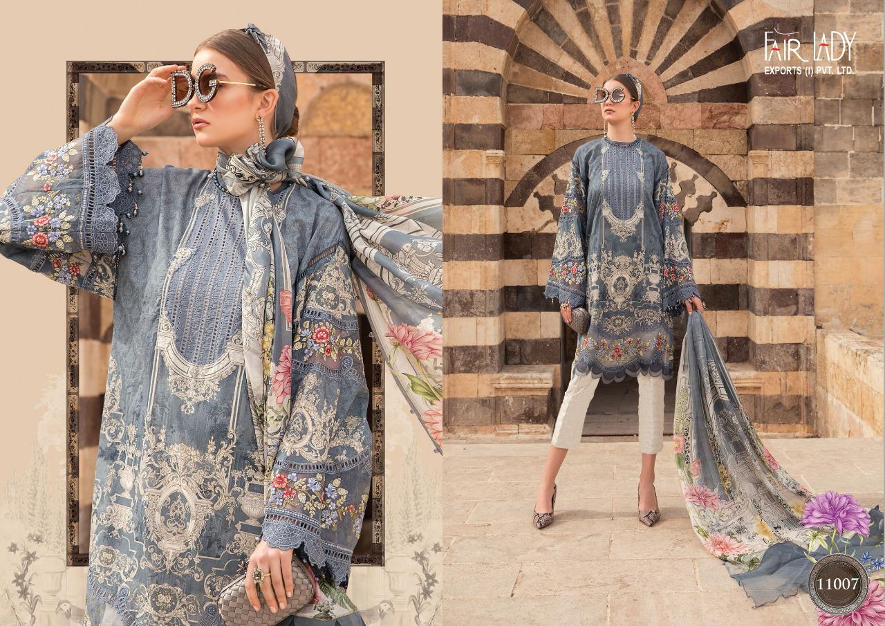 fair lady maria b m prints vol 2 shatin festive look  salwar suit with lawn dupatta catalog