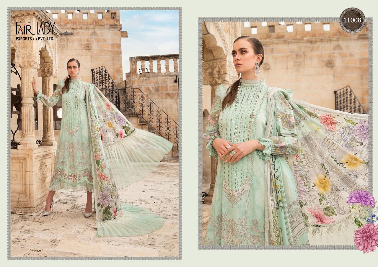 fair lady maria b m prints vol 2 shatin festive look  salwar suit with lawn dupatta catalog