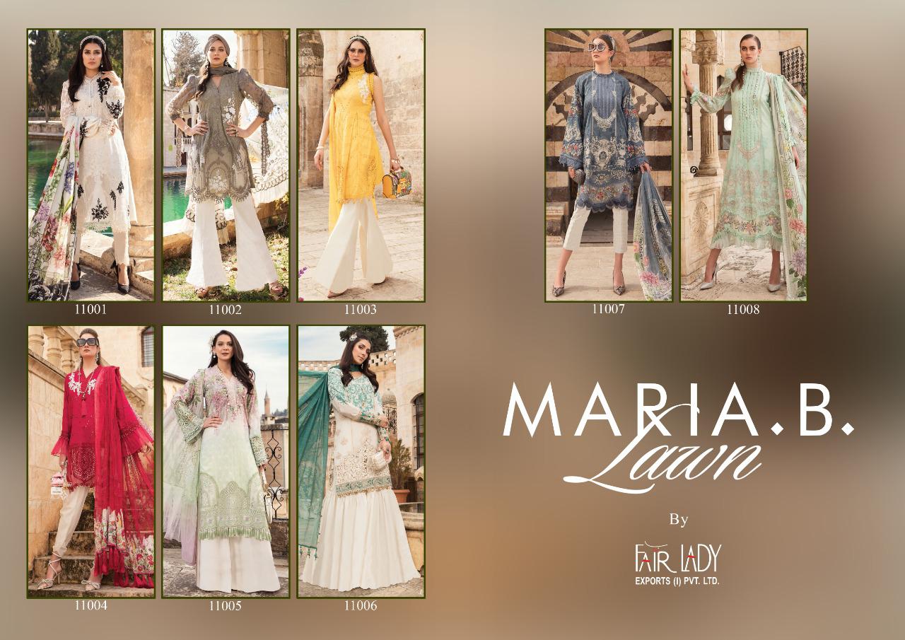 fair lady maria b m prints vol 2 shatin festive look  salwar suit with lawn dupatta catalog