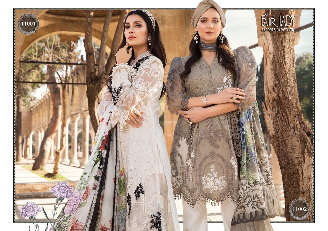 fair lady maria b m prints vol 2 shatin festive look  salwar suit with lawn dupatta catalog