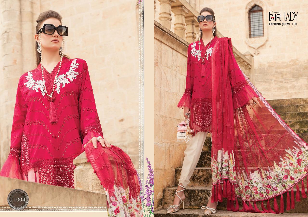 fair lady maria b m prints vol 2 shatin festive look  salwar suit with lawn dupatta catalog