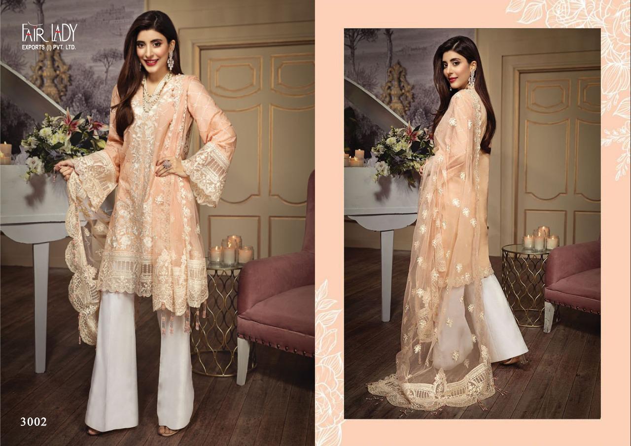 fair lady noor jam satin festive look salwar suit with chiffon dupatta catalog