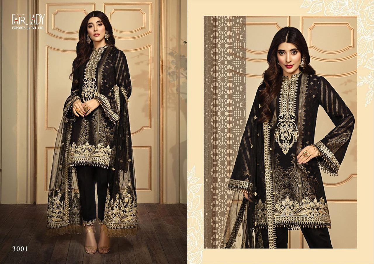 fair lady noor jam satin festive look salwar suit with chiffon dupatta catalog