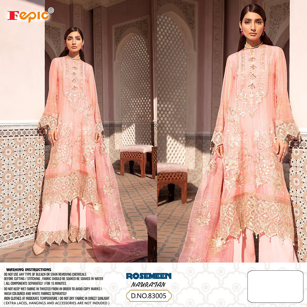 fepic rosemeen nauratan georgget gorgeous look salwar suit catalog