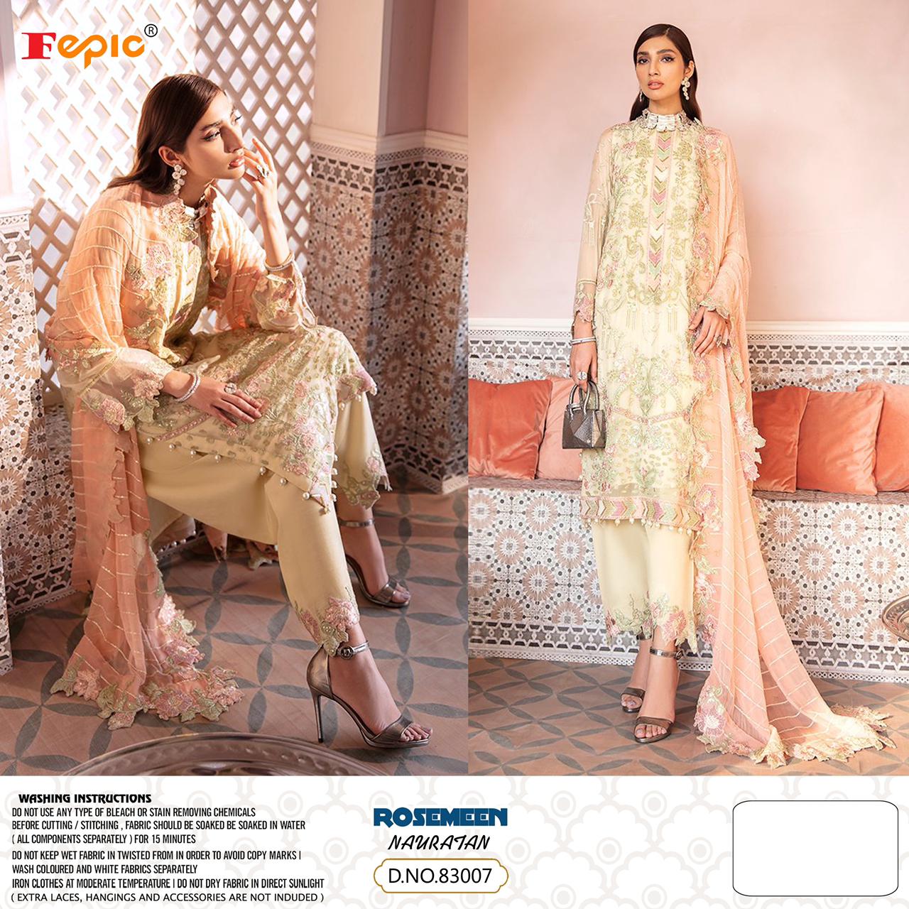 fepic rosemeen nauratan georgget gorgeous look salwar suit catalog