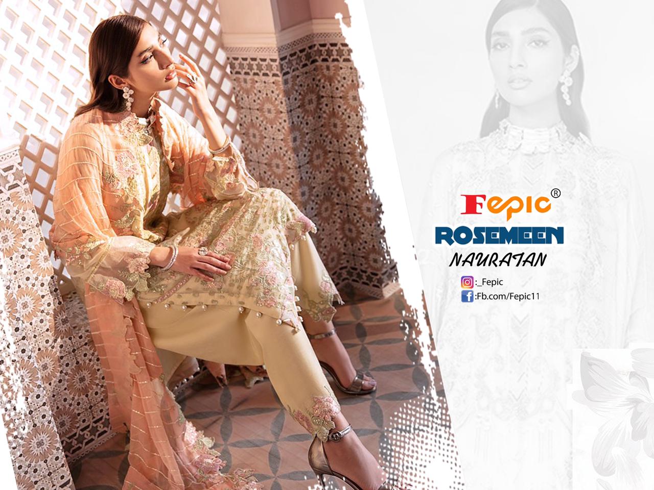 fepic rosemeen nauratan georgget gorgeous look salwar suit catalog