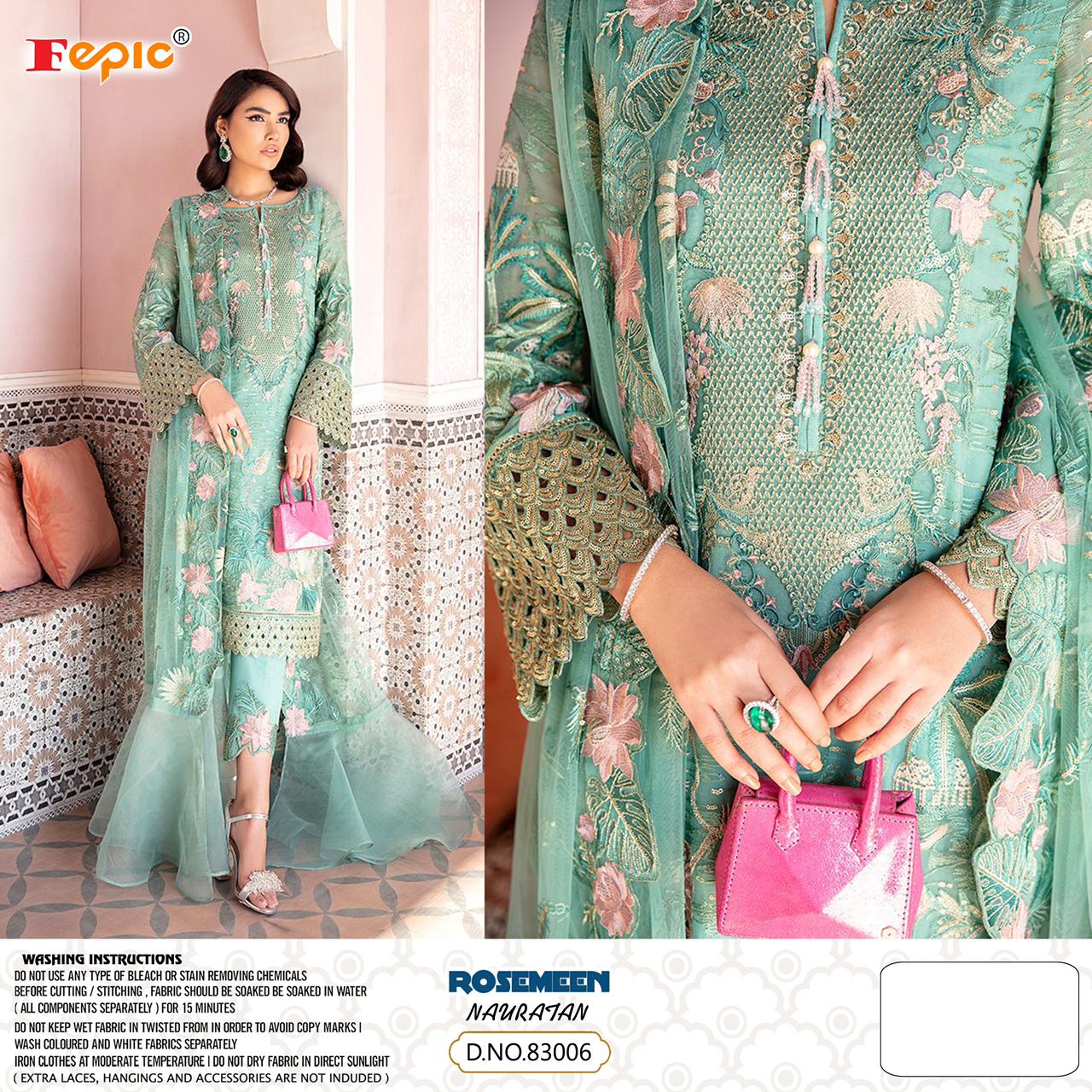 fepic rosemeen nauratan georgget gorgeous look salwar suit catalog