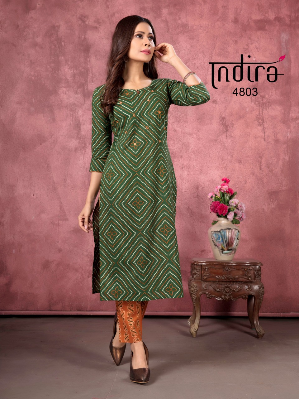 indira apparel roz meher vol 2  cotton classic trendy look kurti with bottom catalog