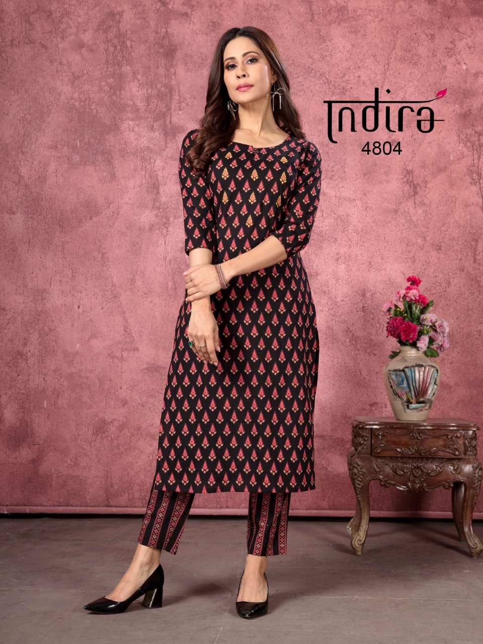 indira apparel roz meher vol 2  cotton classic trendy look kurti with bottom catalog