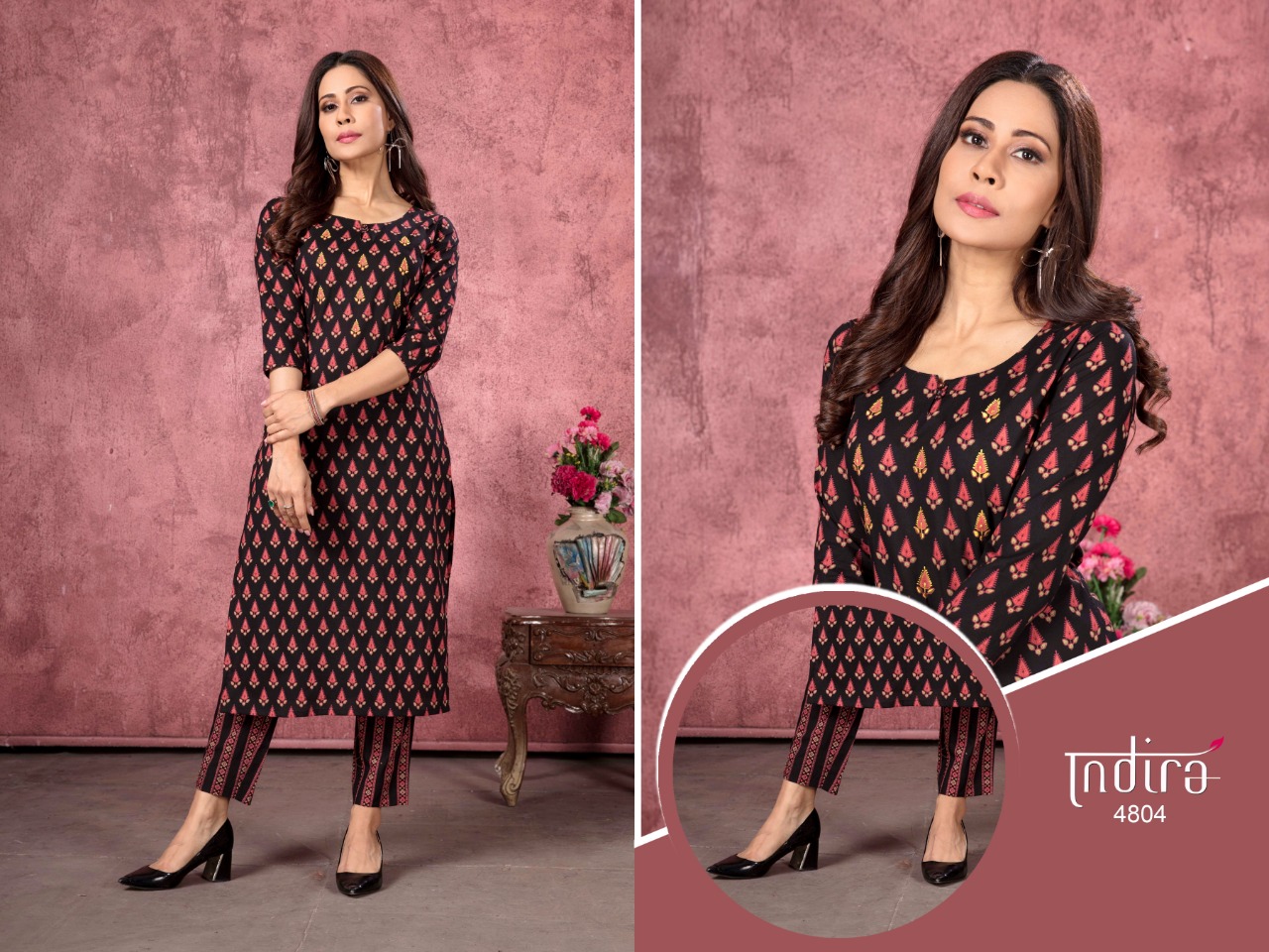 indira apparel roz meher vol 2  cotton classic trendy look kurti with bottom catalog