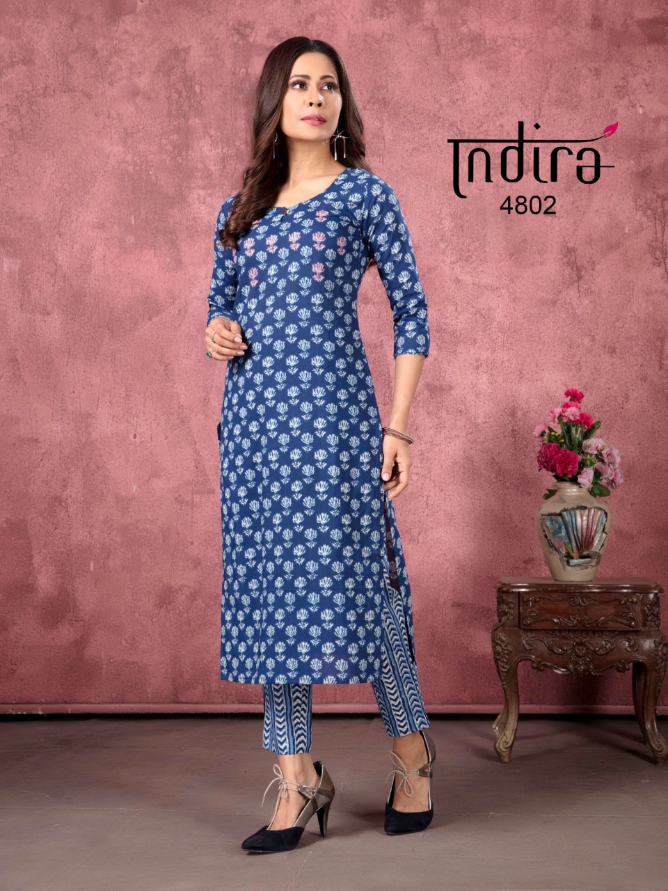 indira apparel roz meher vol 2  cotton classic trendy look kurti with bottom catalog