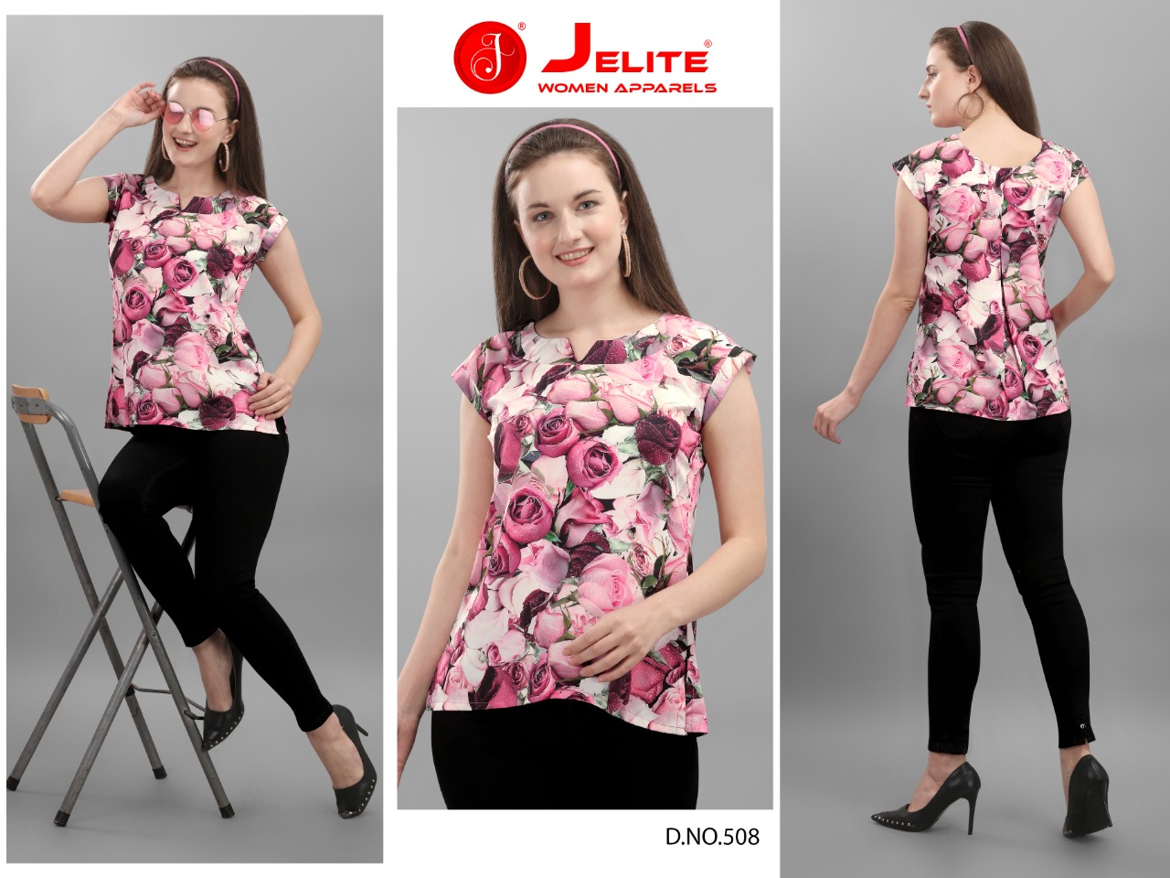 jelite orchid poly crep new and morden style top catalog