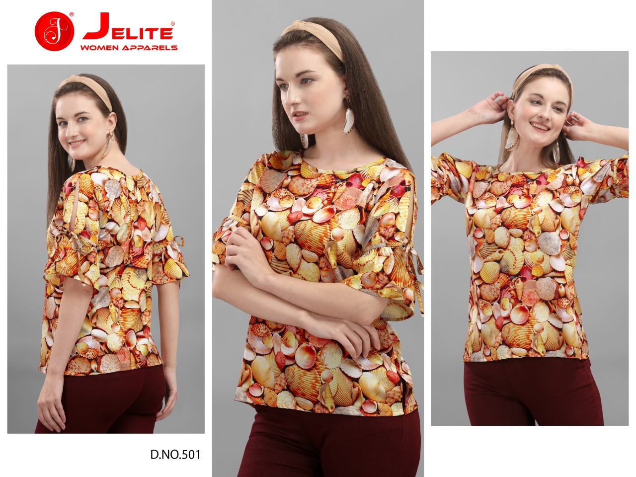 jelite orchid poly crep new and morden style top catalog