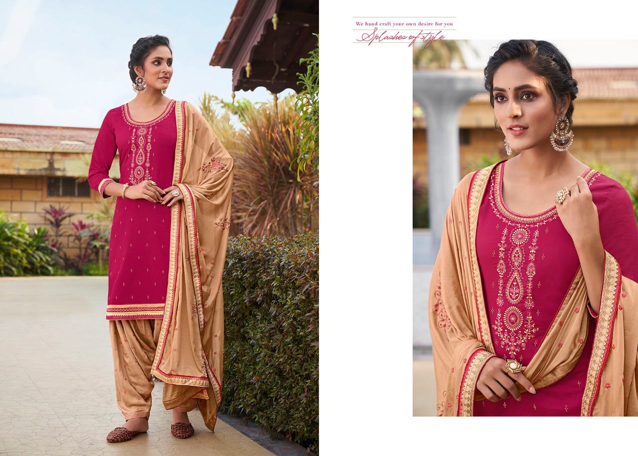 kessi fabrics daimond patiyala silk decent look salwar suit catalog