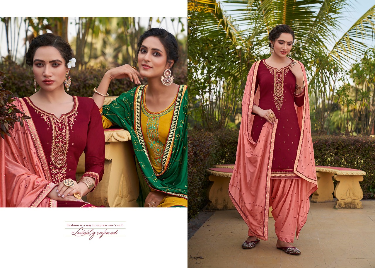 kessi fabrics daimond patiyala silk decent look salwar suit catalog