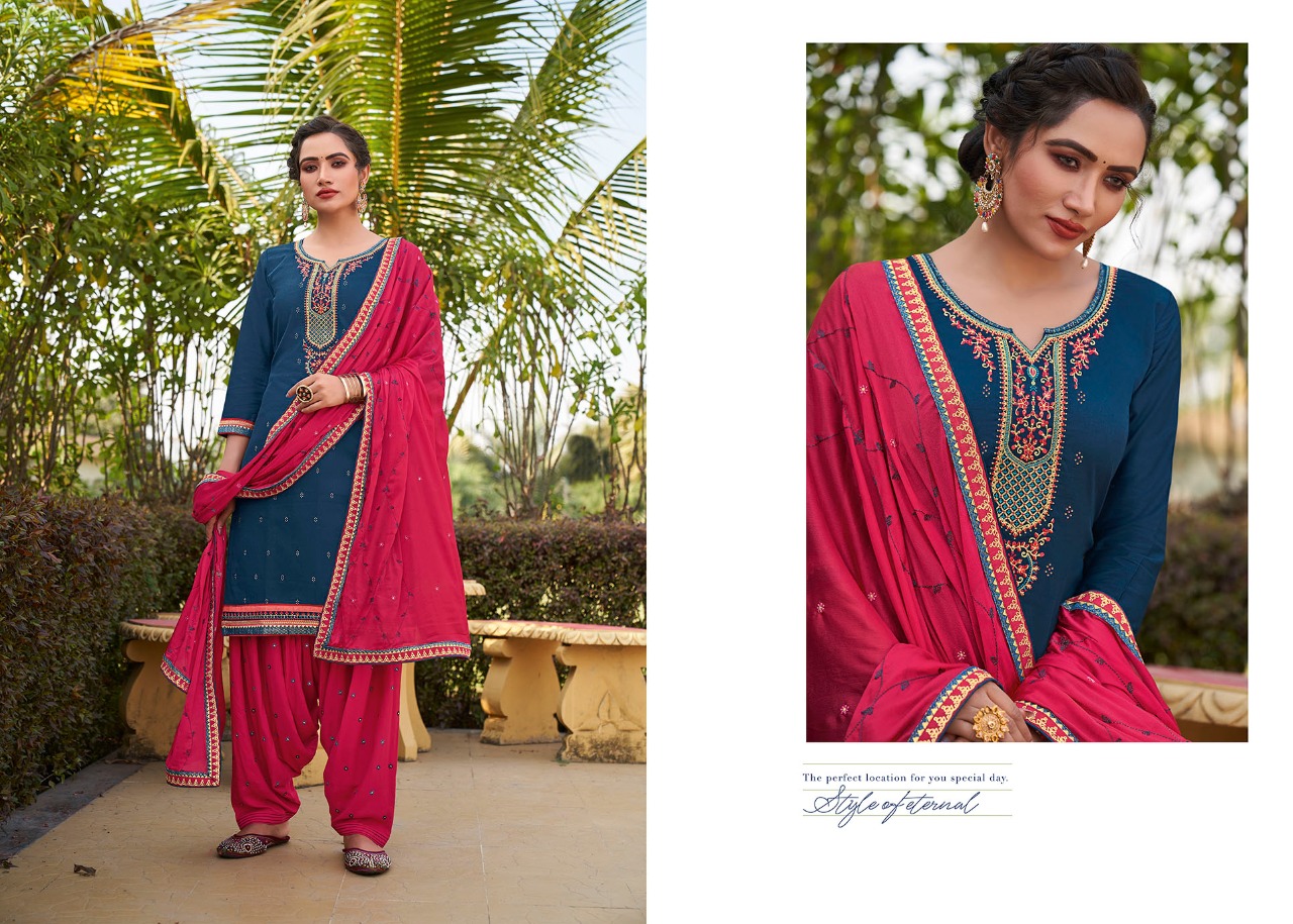 kessi fabrics daimond patiyala silk decent look salwar suit catalog