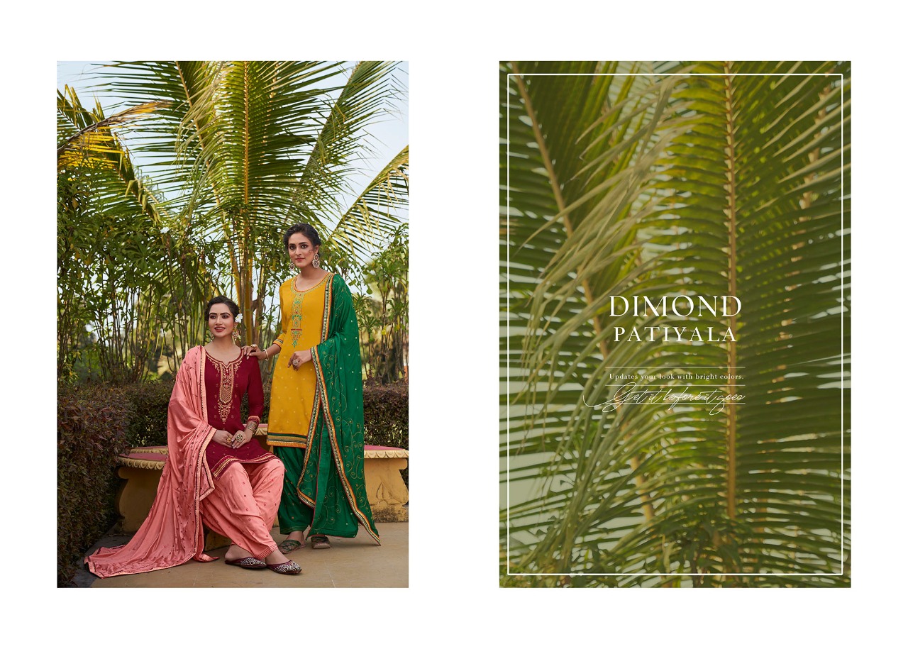 kessi fabrics daimond patiyala silk decent look salwar suit catalog