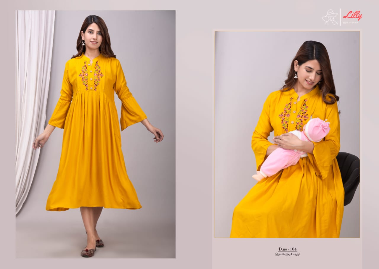 lilly  style of india feeding 2 riyon classic trendy look kurti catalog