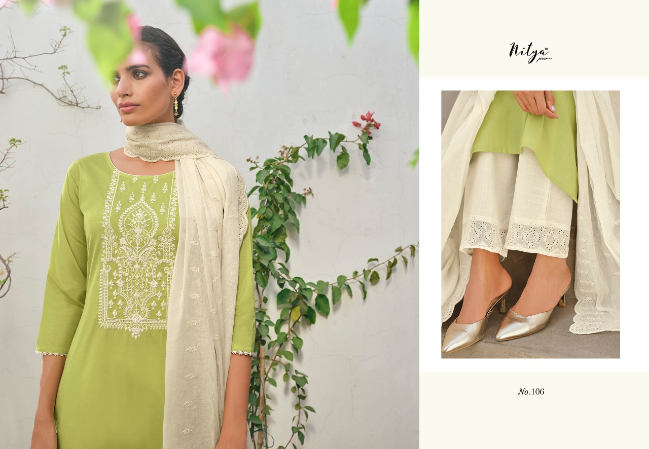 lt nitya gulshan cotton authentic fabric top bottom with duaptta catalog