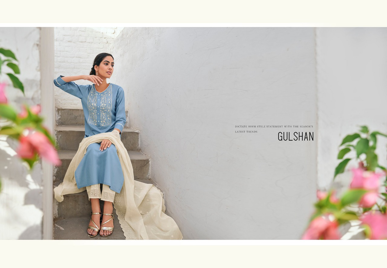 lt nitya gulshan cotton authentic fabric top bottom with duaptta catalog