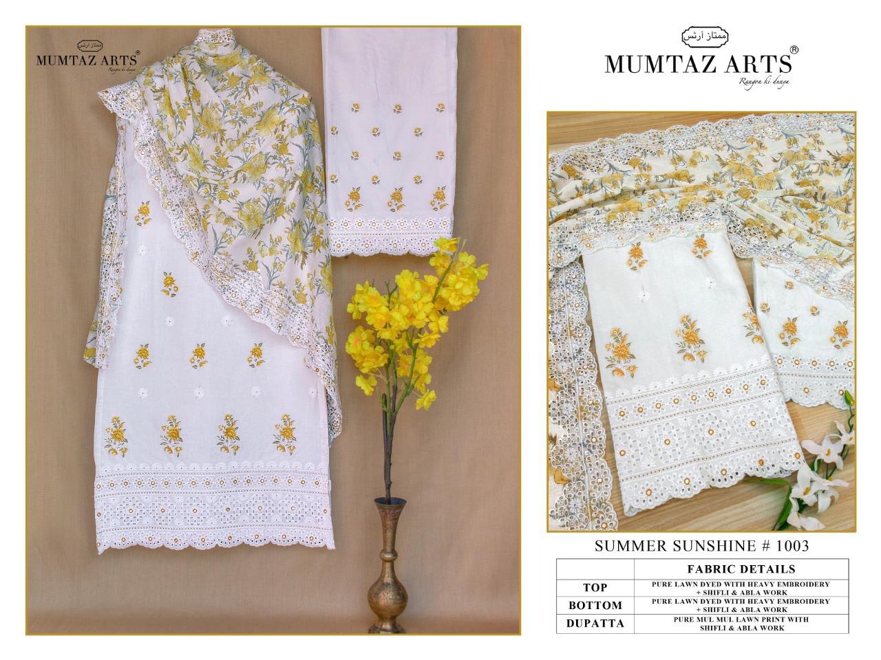 mumtaz arts summer sunshine 2021 vol 1 lawan decent embroidary look salwar suit catalog