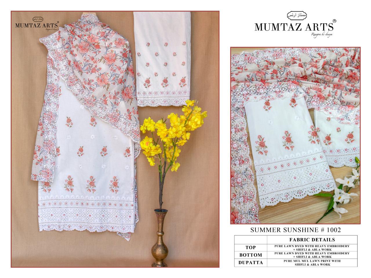 mumtaz arts summer sunshine 2021 vol 1 lawan decent embroidary look salwar suit catalog