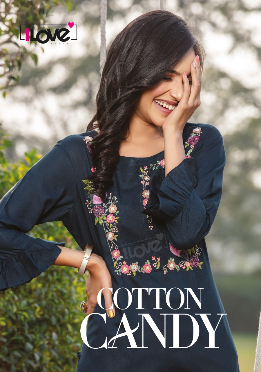 s4u 1love Cotton Candy rayon catchy look kurti catalog