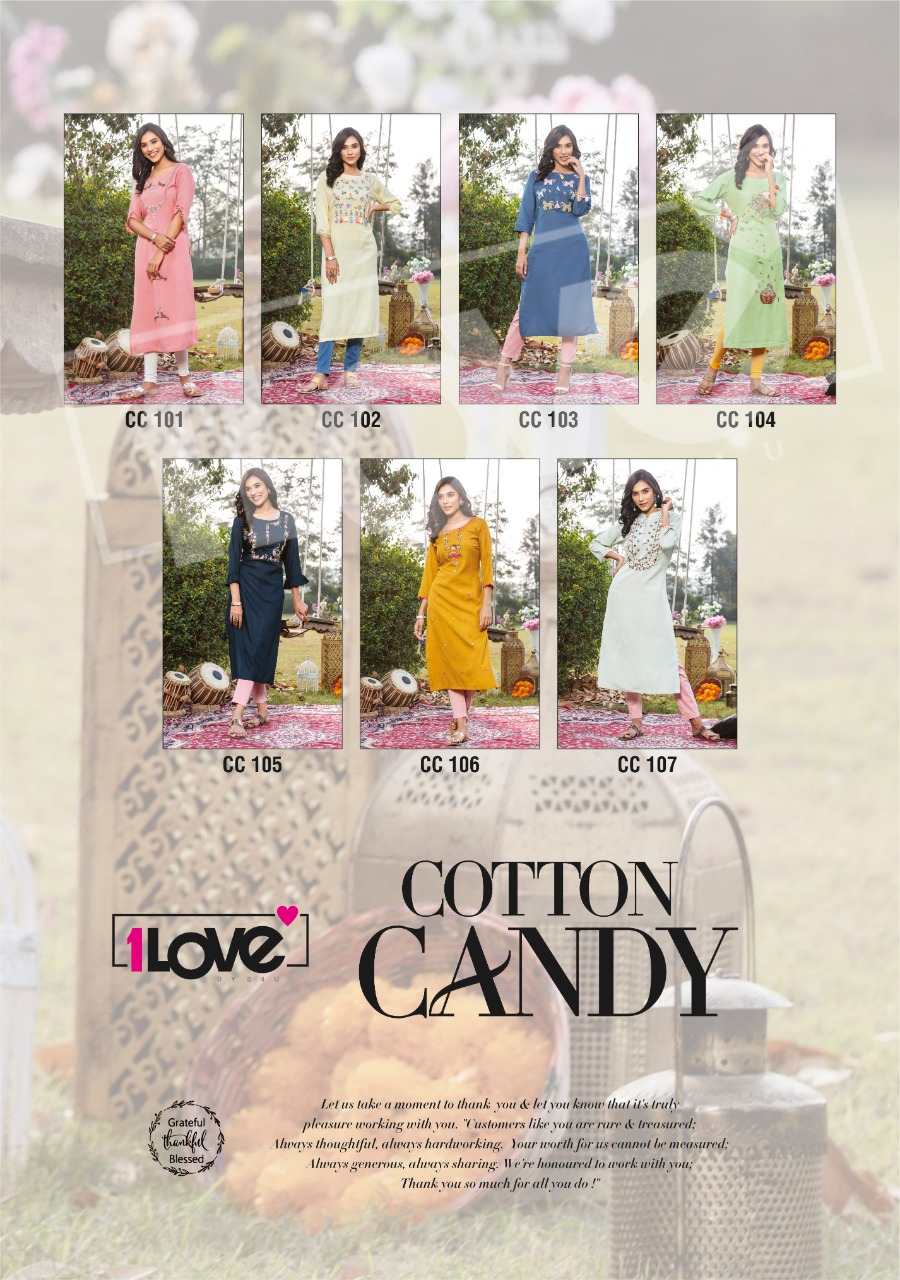 s4u 1love Cotton Candy rayon catchy look kurti catalog