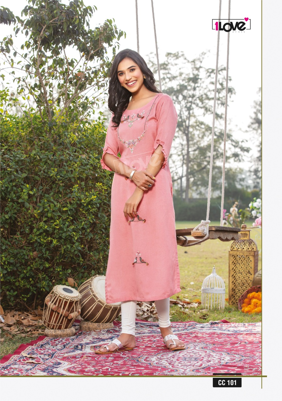 s4u 1love Cotton Candy rayon catchy look kurti catalog