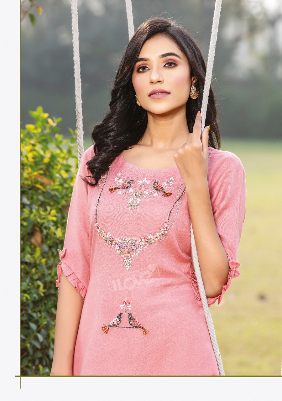 s4u 1love Cotton Candy rayon catchy look kurti catalog